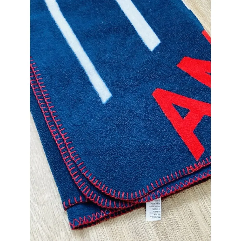 American Eagle Blanket Fleece Throw Red White Blue - 50x60